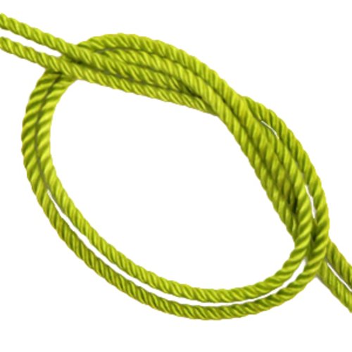 Fil de nylon torsadé - couleur vert - 2 mm x 10 m