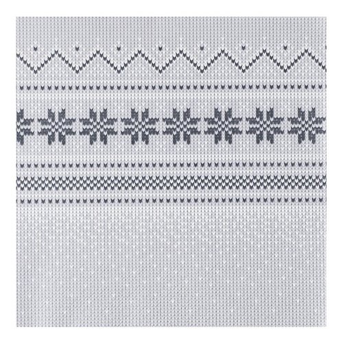 1 serviette en papier - motif tricot gris et blanc - 33 x 33 cm