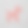 Découpe papier - chien - rose clair - 4,8 x 3,6 cm