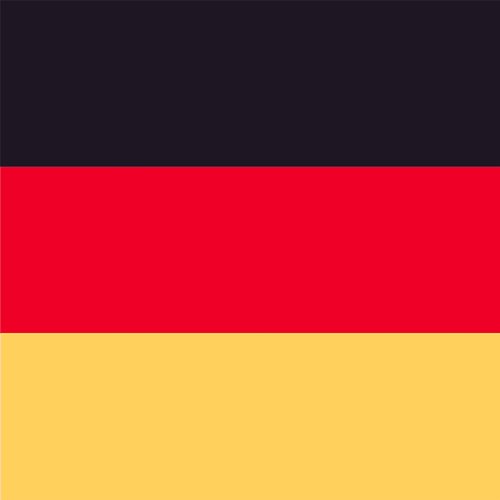1 serviette en papier - drapeau allemand - 33 x 33 cm