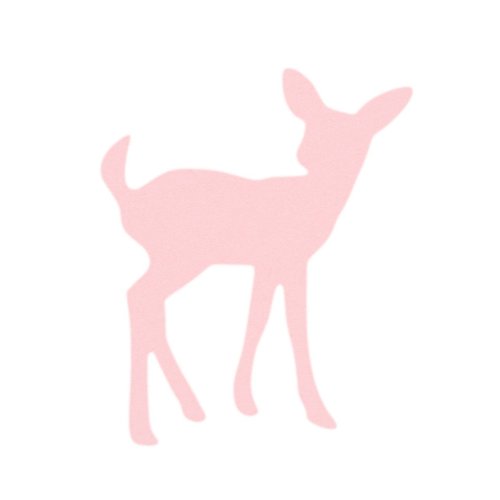 Découpe papier - faon / biche - rose - 5,2 x 6,6 cm