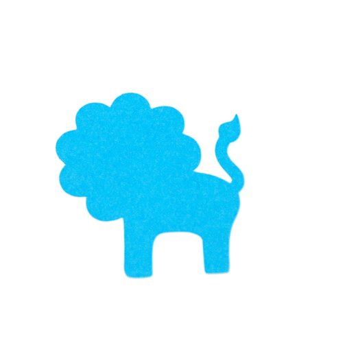 1 découpe papier - lion - bleu - 4 x 4 cm