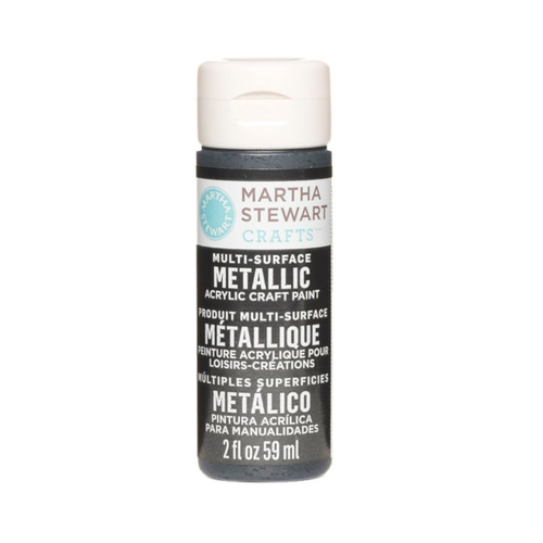 Peinture acrylique métallique martha stewart - nickel noir - 59 ml