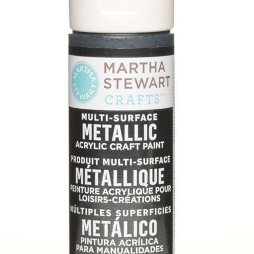 Peinture acrylique métallique martha stewart - nickel noir - 59 ml