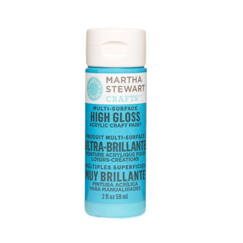 Peinture acrylique ultra-brillante martha stewart - bleu lagon - 59 ml