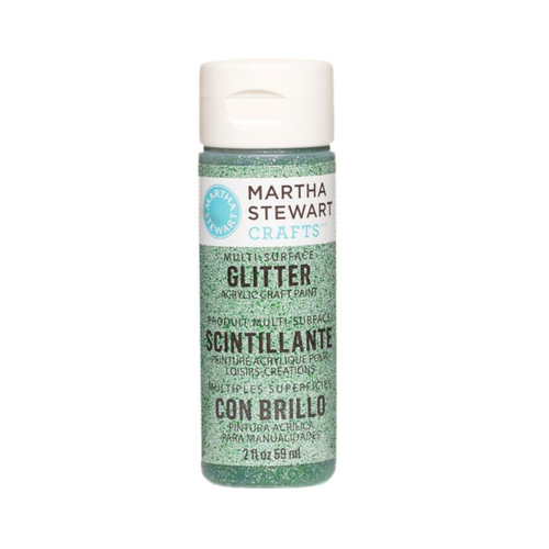 Peinture acrylique pailleté martha stewart - vert - 59 ml