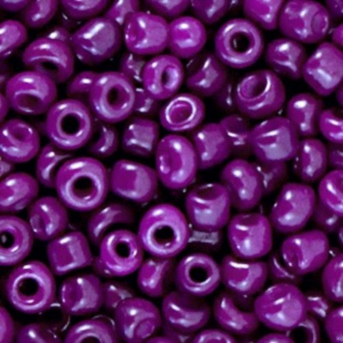 Perles de rocaille - cassis violet - 4 mm - 200g - 2200 perles
