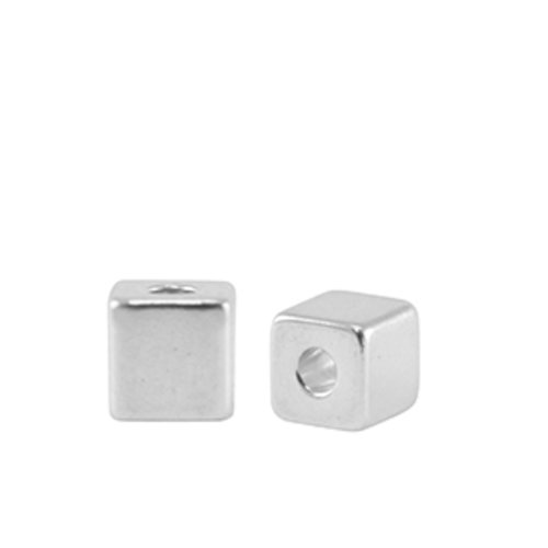 Lot 13 perles métal - 5 x 5 mm