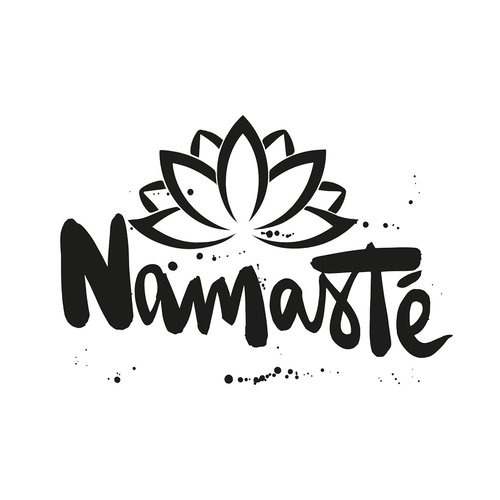 1 paquet de 20 serviettes en papier  - namasté fleur de lotus - 33 x 33 cm