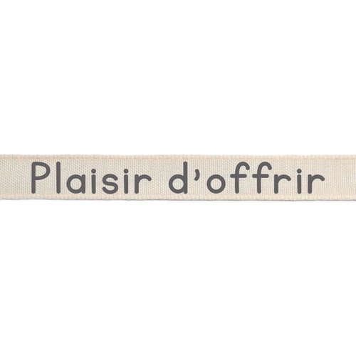 Ruban coton - plaisir d'offrir - 15mm x 2 m