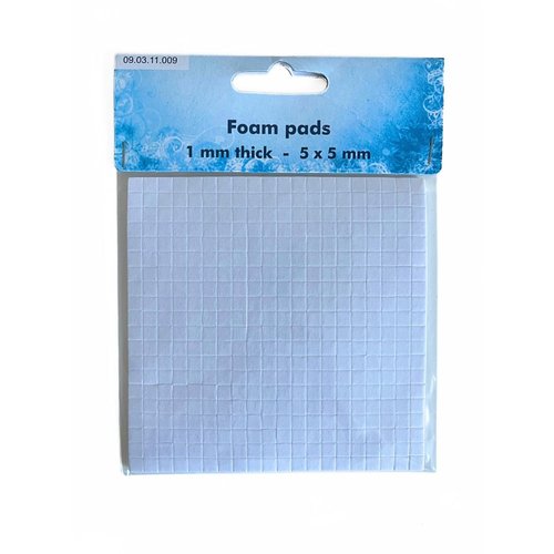 400 carrés de mousse autocollantes double face 3d - 5 x 5 x 1 mm - nellie's choice