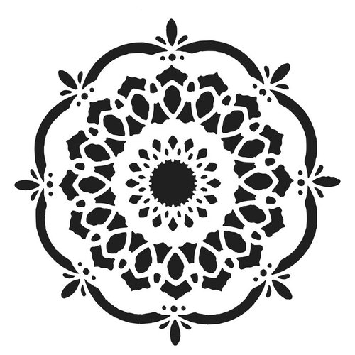 Pochoir - rosace - tcw - 15 x 15 cm