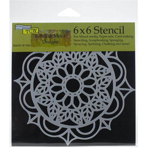 Pochoir - mandala - tcw - 15 x 15 cm