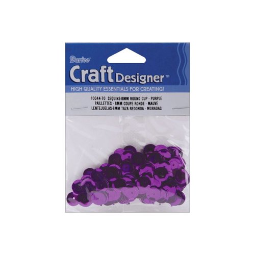 Sequins forme cuvette - violet - 8 mm - 200 pièces