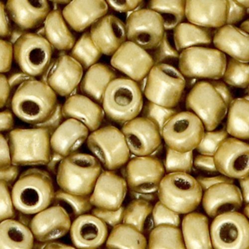 Perles de rocaille - or antique métallisé - 4 mm - 30g