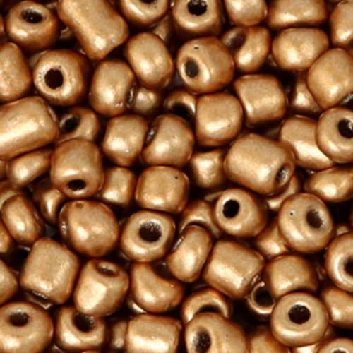 Perles de rocaille - or rose métallisé - 4 mm - 30g