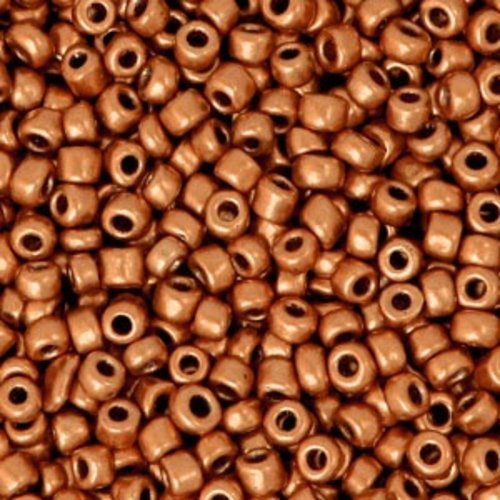 Perles de rocaille - marron orangé - 3 mm - 30g