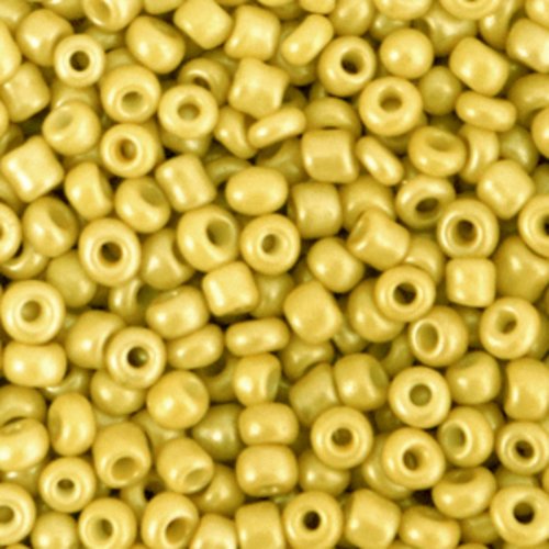 Perles de rocaille - jaune moutarde - 3 mm - 30g