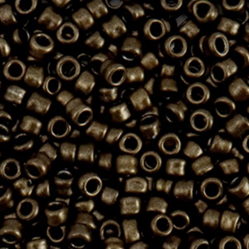 Perles de rocaille - marron métallisé - 3 mm - 30g