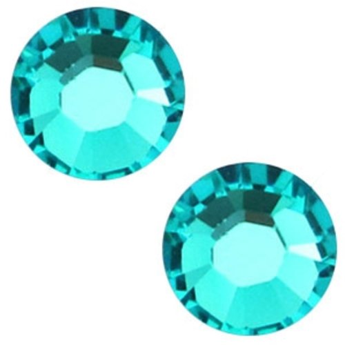 Strass cristaux swarovski - ss20 dos plat - turquoise - 48 pièces