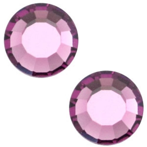 Strass cristaux swarovski - ss20 dos plat - prune - 48 pièces