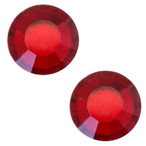 Strass cristaux swarovski - ss20 dos plat - rouge - 48 pièces
