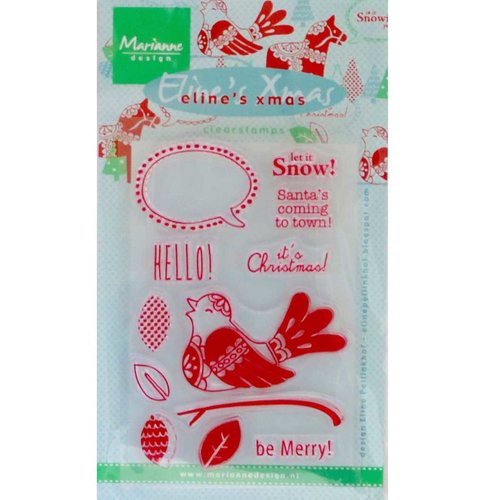 Tampons clear noël - oiseau scandinave - marianne design
