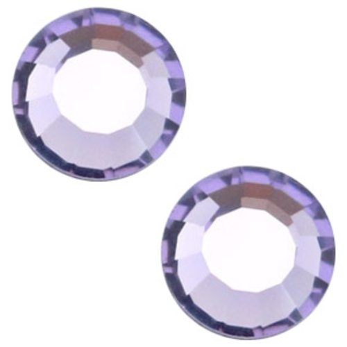 Strass cristaux swarovski - ss34 dos plat - violet - 12 pièces