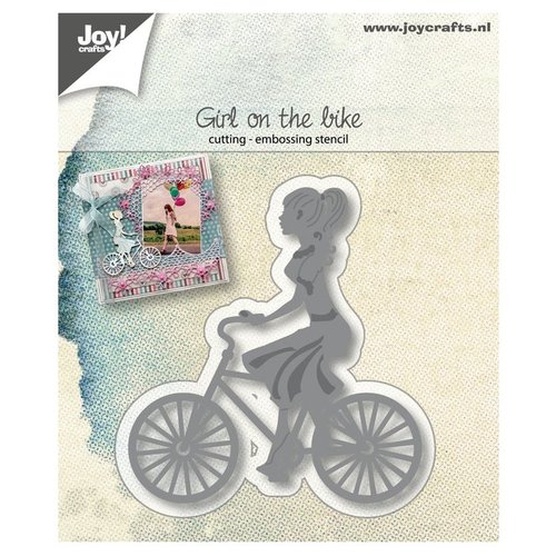 Die de découpe / matrice de coupe - femme sur un vélo - joy crafts