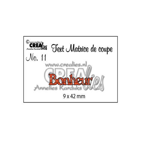 Die de découpe / matrice de coupe texte - bonheur - crealies