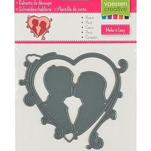 Die de découpe / matrice de coupe - baiser couple dans un coeur