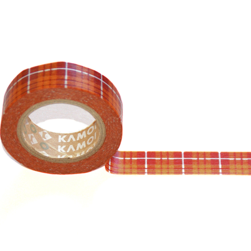 Masking tape - carreaux orange - mt