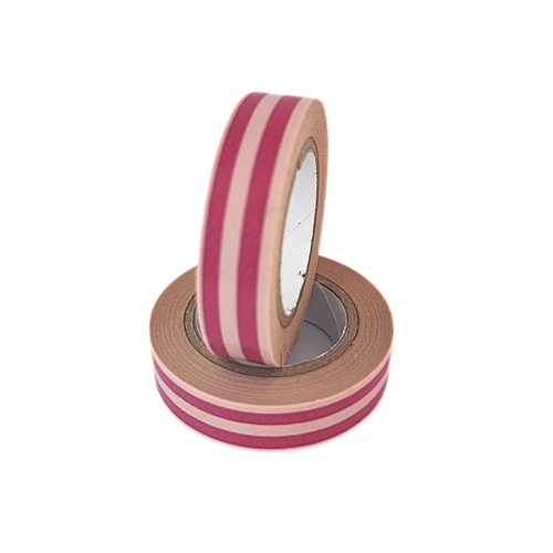 Masking tape slim - rayé rose