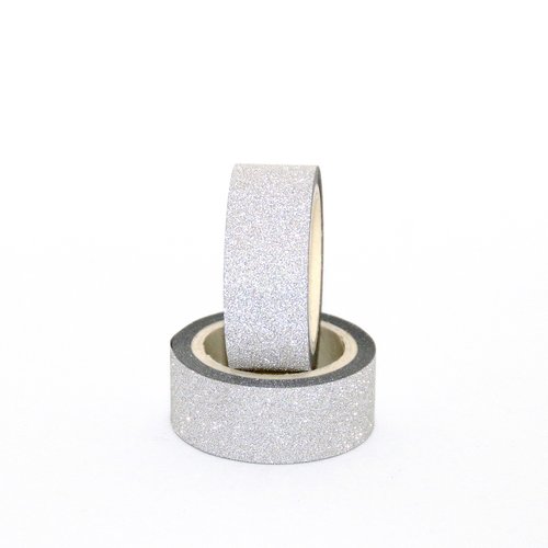 Masking tape - pailleté argent