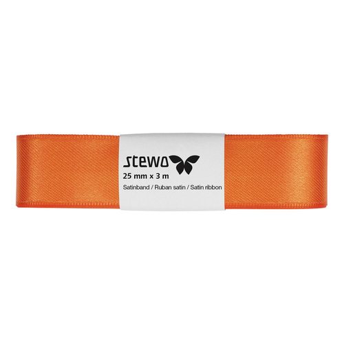 Ruban satin - orange - 25 mm x 3 m