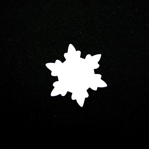 Découpe en papier - flocon de neige - blanc - 4 cm