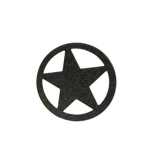 Découpe en papier - rond avec étoile - noir - 5 cm