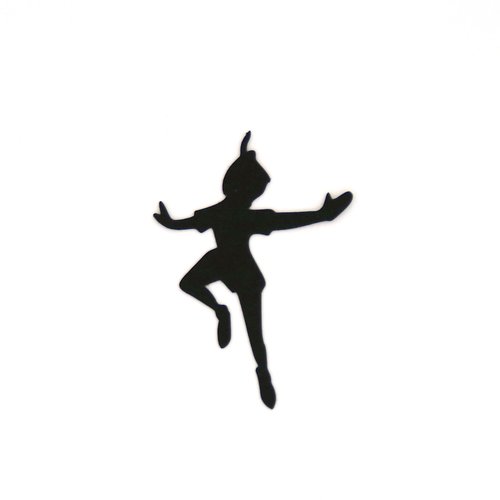 Découpe en papier - peter pan - noir - 3,5 x 4,7 cm