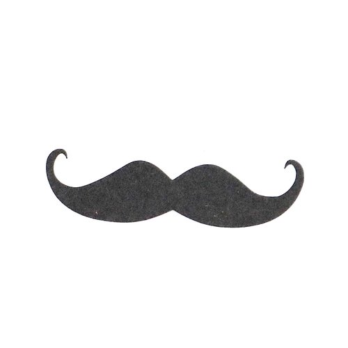 Découpe en papier - moustache - noir - 5,6 x 1,7 cm