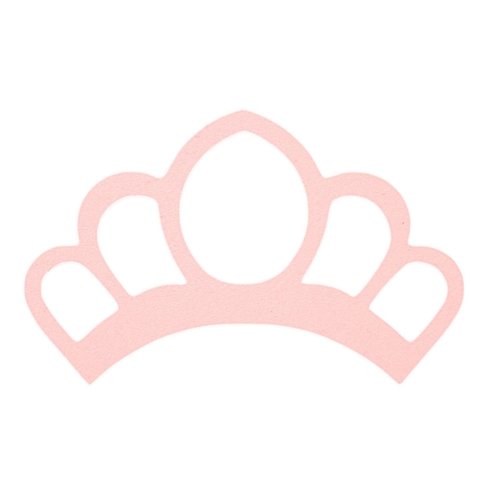 Découpe papier - couronne - rose clair - 6 x 4 cm