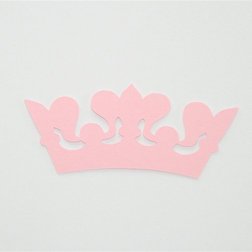Découpe papier - couronne - rose clair - 5 x 3 cm