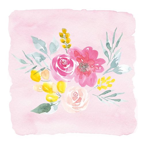 1 paquet 20 serviettes en papier - peinture aquarelle fleurs - 33 x 33 cm