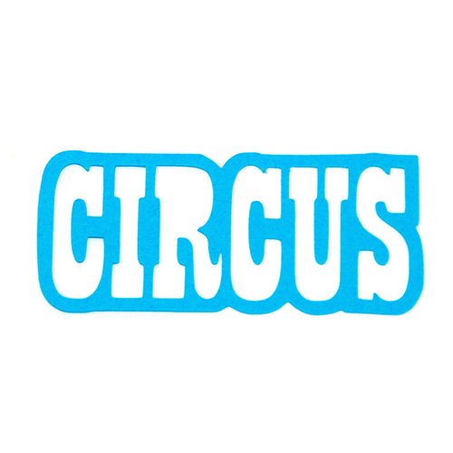 Découpe papier - circus - bleu - 5 x 3,3 cm