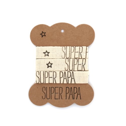 Ruban gros grain artisanal - super papa - 15 mm x 1 m