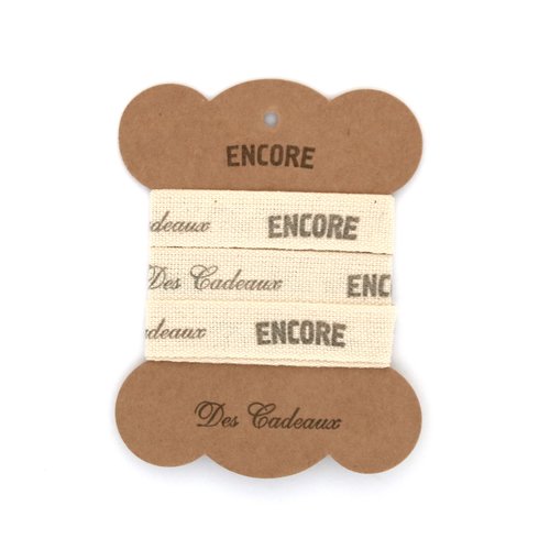 Ruban gros grain artisanal - encore des cadeaux - 15 mm x 1 m
