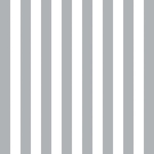 1 paquet de 20 serviettes en papier - rayures argent et blanc - 33 x 33 cm