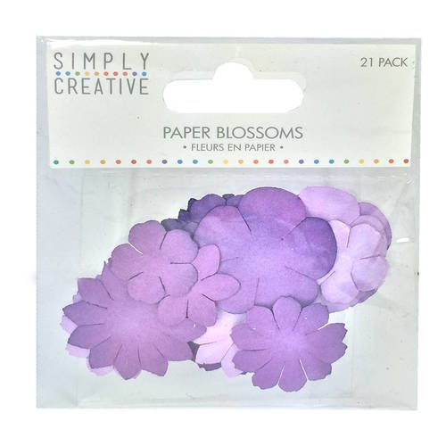 Fleurs en papier couleur violet - simply creative