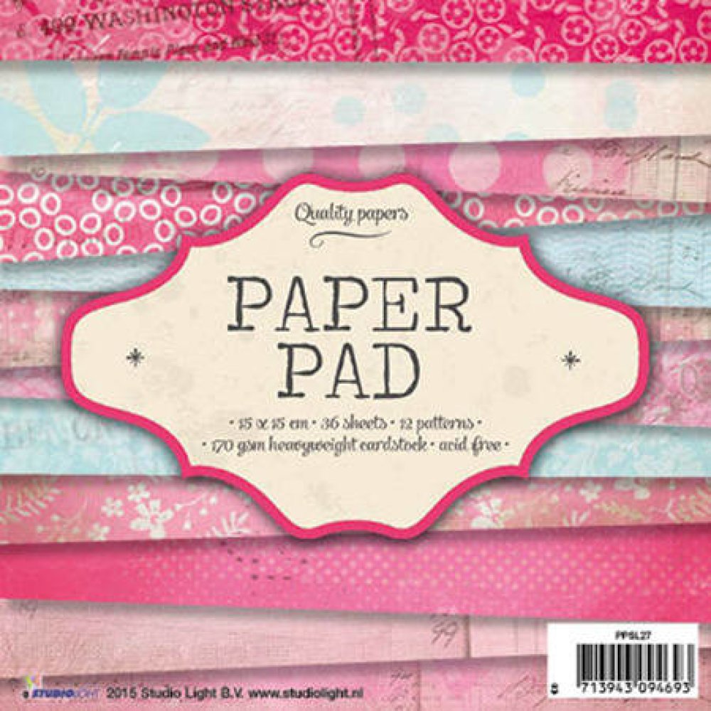 Assortiment Papier Scrapbooking Teintes Rose Et Bleu 15 X 15 Cm Un Grand Marche