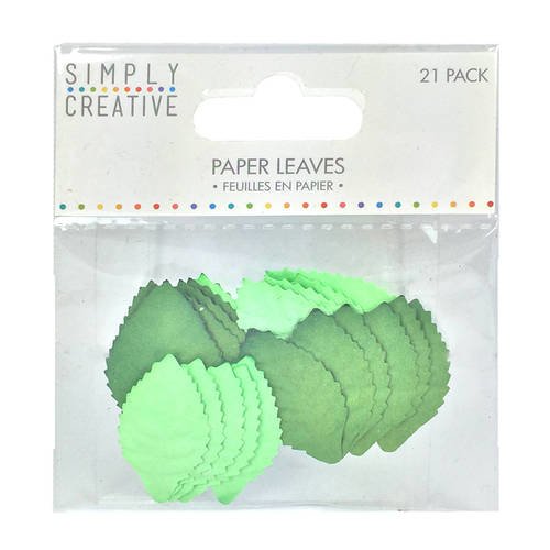 Feuilles en papier couleur vert - simply creative