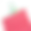 Coupon tissu guimauve  - toile imprimée motifs quadrillé rose et blanc - kesi'art - 30 x 60 cm